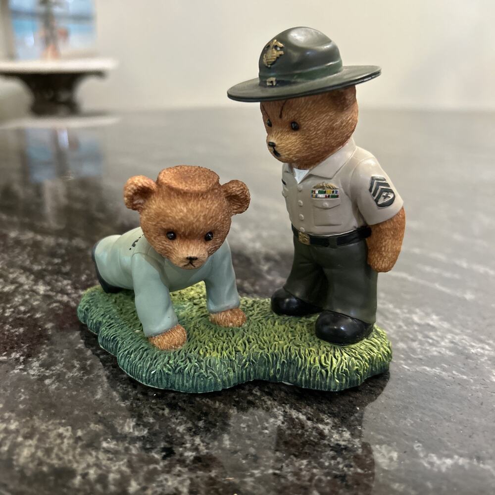 Faithful Fuzzies Marine Boot Camp Collection "Give Me 20!" Bear Figure USMC
